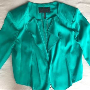 BCBG Cropped Ruffle Blazer